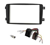 Sound-way Double DIN Car Radio Frame Installation Kit, 2 DIN Front Panel Frame, ISO Connector Cable, Antenna Adapter, compatible with Mercedes C-Class, CLK, Viano, Vito