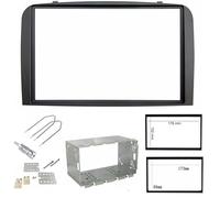 Sound-way - Double DIN Car Radio Frame Installation Kit, 2 DIN Front Panel Frame Stereo compatible with Alfa romeo 147 / Alfa GT black line