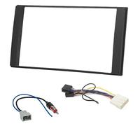 Sound-way - Double DIN Car Radio Frame Installation Kit, 2 DIN Front Panel Frame Stereo compatible with Nissan Micra, Note, Almera, Juke, versa