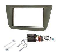 Sound-way - Double DIN Car Radio Frame Installation Kit, 2 DIN Front Panel Frame Stereo compatible with Seat Altea, Altea XL, Toledo LEFT WHEEL