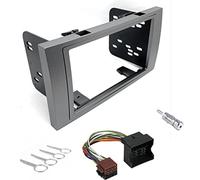 Sound-way Double DIN Car Radio Front Panel Frame, ISO Connector Cable, Antenna Adapter, Release Keys compatible with FORD Focus II C-Max S-Max Fusion Transit Fiesta Galaxy