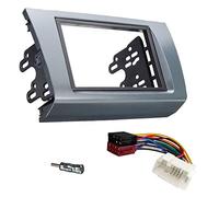 Sound-way Double DIN Car Radio Installation Kit, 2 DIN Front Panel Frame, Facia Adaptor, ISO Connector Cable, Antenna Adapter, compatible with SUZUKI Swift 2004-2010
