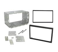 Sound-way Double DIN Car Radio Installation Kit, Universal Metal Dashboard, Radio Frame Cage for car stereo 2 DIN 110 mm with 2 fitting frames 6.2 "173x98 mm and 7" 178x102 mm