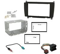 Sound-way Double Din Car Stereo Radio Adapter compatible with Mercedes A, Class B, Viano, Vito, Sprinter, Volkswagen Crafter