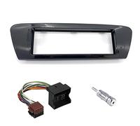 Sound Way Single DIN Car Radio, 1 DIN Front Panel Frame, ISO Cable Connector, Antenna Adapter, compatible with Renault Scénic III (2009-2016)