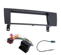 Sound-way Single DIN Car Radio Frame Installation Kit, 1 DIN Front Panel Frame, ISO Connector Cable, Antenna Adapter, compatible with BMW 1 and 3 series, X1, Z4