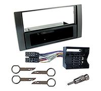 Sound-way Single DIN Car Radio Frame Installation Kit, 1 DIN Front Panel Frame, Quadlock ISO Connector Cable, Antenna Adapter, Release keys, compatible with Galaxy, Fiesta, Focus, C-Max, S-Max, Transit