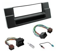 Sound-way - Single DIN Car Radio Frame Installation Kit, 1 DIN Front Panel Frame Stereo compatible with BMW 5 Series (E39) 1995-2003 X5 (E53) 1999-2006