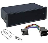 Sound-way Single DIN Car Radio Installation Kit, 1 DIN Front Panel Frame, Antenna Adapter, Release Keys, Quadlock ISO Connector Cable, compatible with Peugeot 207 308 Scudo/Citroen C2 C3 / Fiat Scudo