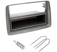 Sound-way Single DIN Car Radio Installation Kit, 1 DIN Front Panel Frame, Facia Adaptor, Antenna Adapter, Release keys, compatible with Fiat Panda 2002-2012