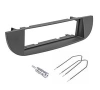Sound-way Single DIN Car Radio Installation Kit, 1 DIN Front Panel Frame, Facia Adaptor, Antenna Adapter, Release keys, compatible with FIAT 500 Cinquecento