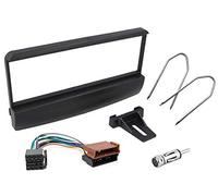 Sound-way Single DIN Car Radio Installation Kit, 1 DIN Front Panel Frame, Facia Adaptor, ISO Connector Cable, Antenna Adapter, compatible with Ford Focus, Fiesta, Mondeo, Escort, Transit