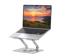 SOUNDANCE 360 Rotating Laptop Stand, Adjustable Riser,10-17", Silver Grey