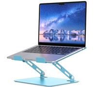 SOUNDANCE Adjustable Laptop Stand, Portable Laptop Riser, Ergonomic Design Computer Holder, Metal Laptop Mount Elevator Compatible with 10 to 15.6 Inches PC Computer, Blue