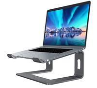 SOUNDANCE Aluminum Laptop Stand for Desk Compatible with Mac MacBook Pro Air Apple Notebook, Portable Holder Ergonomic Elevator Metal Riser for 10 to 15.6 inch PC Desktop Computer, LS1 Gray