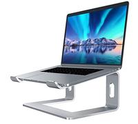 SOUNDANCE Aluminum Laptop Stand for Desk Compatible with Mac MacBook Pro Air Apple Notebook, Portable Holder Ergonomic Elevator Metal Riser for 10 to 15.6 inch PC Desktop Computer, LS1 Silver