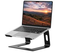 SOUNDANCE Aluminum Laptop Stand for Desk Compatible with Mac MacBook Pro Air Apple Notebook, Portable Holder Ergonomic Elevator Metal Riser for 10 to 15.6 inch PC Desktop Computer, LS1 Black