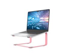SOUNDANCE Laptop Stand for Desk, Metal Computer Riser, Heavy Stable PC Holder, Ergonomic Laptops Elevator for 12 to 17.3 Inches Notebook Computer, Pink