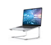 SOUNDANCE Laptop Stand for Desk, Metal Computer Riser, Heavy Stable PC Holder, Ergonomic Laptops Elevator for 12 to 17.3 Inches Notebook Computer, Silver