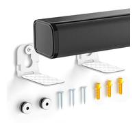 Soundbar Bracket Mount Compatible with Samsung, Sony, LG, Panasonic, JBL, Sharp, Denon, JVC, Yamaha, Canton, Philips, Bose and More Soundbar Wall Mount Kit Sound Bar Mount Mounting Bracket, White