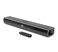 Soundbar for TV | 120W 2.1 Sound Bar with Internal Subwoofer | Bluetooth 5.0 PC Soundbar | Wall Mountable TV Speakers | HDMI ARC, AUX, Optical, USB Sound Bar with Remote Included | MAJORITY Naga 60