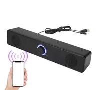 Soundbar Speakers - Wireless Speaker, Bass Soundbar | Auto Volume Boost System, Deep Bass Audio Bar for Projector TV for Laptop Desktop Setup Home Theater Computer Entertainment