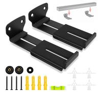 Soundbar Wall Mount Brackets, 3.5-6.3" Depth Adjustable Hold Up to 33 lbs | Universal Fit Compatible with Samsung Sony Bose Sonos JBL and More Metal Sound Bar Speaker Brackets