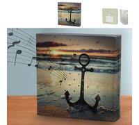 Soundbox 'Anchor' Motion Sensor | 12 x 12 x 3.5 cm Cardboard Plastic | Wave Noise Volume Adjustable (1 x Soundbox Anchor)