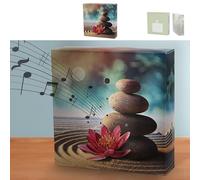 Soundbox 'Stones' Motion Sensor | 12 x 12 x 3.5 cm Cardboard Plastic | Meditation Sound Volume Adjustable (1 x Soundbox Stones)