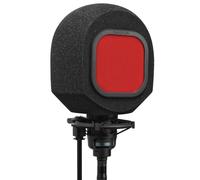 Soundbox Vocal Recording Isolation Booth - Portable Microphone Shield with Replaceable Pop Filter for Studio Quality Singing, Podcasting, and Voiceover Sound. (Fire Red Pop Filter)