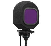 Soundbox Vocal Recording Isolation Booth - Portable Microphone Shield with Replaceable Pop Filter for Studio Quality Singing, Podcasting, and Voiceover Sound. (Twilight Purple Pop Filter)