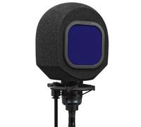 Soundbox Vocal Recording Isolation Booth - Portable Microphone Shield with Replaceable Pop Filter for Studio Quality Singing, Podcasting, and Voiceover Sound. (Royal Blue Pop Filter)