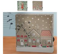 Soundbox 'Xmas' Set of 2 X-Mas Sounds Motion Sensor 12 x 12 x 3.5 cm Cardboard Plastic Christmas Music Adjustable (1 x Set of 2 Soundbox Xmas)