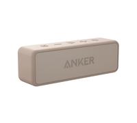 Anker Soundcore 2 Portable Bluetooth Speaker with 12W Stereo Sound, BassUp, IPX7 Waterproof, 24-Hour Playtime, Speaker for Home, Outdoors, Travel (pink&brown)