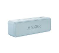 Anker Soundcore 2 Portable Bluetooth Speaker with 12W Stereo Sound, BassUp, IPX7 Waterproof, 24-Hour Playtime, Speaker for Home, Outdoors, Travel (White+Blue)