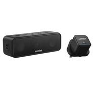 soundcore Anker Power & Sound Bundle 3 Bluetooth Speaker + 20W USB-C Fast Charger, Pure Titanium Sound, 24H Playtime, IPX7 Waterproof, Fast Power for Home and On the Go