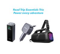 Soundcore Boom 2 Plus | Powerful Outdoor Bass Bluetooth Speaker+Anker Prime 27,650mAh Power Bank (250W)+Anker USB-C Car Charger Phantom Black
