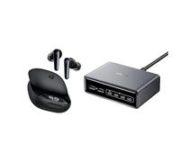 soundcore Liberty 4 Pro with Anker Prime Charger, Noise Cancelling Wireless Earbuds, 7-Sensor and Real-Time Adaptive Noise Cancelling, 200W 6-Port GaN Charging Station, Fast Charging USB C Charger