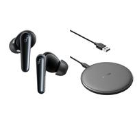 soundcore Liberty 5 by Anker with Wireless Charger, Noise-Cancelling Wireless Earbuds, 2x Stronger Voice Reduction, PowerWave Pad for Samsung, Qi-Certified 10W Max for iphone17/16