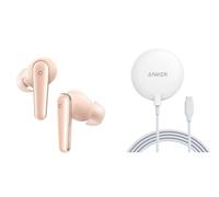 soundcore Liberty 5 Earbuds with Anker Magnetic Wireless Charger, with 5 ft Built-In USB-C cable,Noise-Cancelling Wireless Earbuds, 2x Stronger Voice Reduction