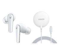 soundcore Liberty 5 Earbuds with Anker Magnetic Wireless Charger, with 5 ft Built-In USB-C cable,Noise-Cancelling Wireless Earbuds, 2x Stronger Voice Reduction