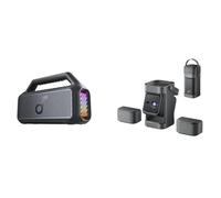 soundcore Nebula P1 Portable Projector and Boom 2 Bluetooth Speaker Bundle, 650 ANSI Lumens, 1080P Full HD, 80W Sound, 24H Playtime, IPX7 Waterproof
