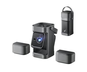 soundcore Nebula P1 Portable Projector with Detachable Modules,650 ANSI Lumens,1080P Full HD, 20W Truly 2.0 Surround Sound,130° Built-in Gimbal, Auto Adjustment,180"Big Screen,Carry Handle