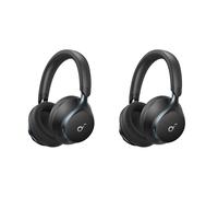 soundcore Space One | Noise Cancelling Headphones, 2X Stronger Voice Reduction Jet Black / 2 Pack