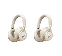 soundcore Space One | Noise Cancelling Headphones, 2X Stronger Voice Reduction Latte Cream / 2 Pack