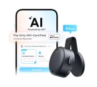 soundcore Work | The World's First Coin-Sized AI Voice Recorder Black / 64GB