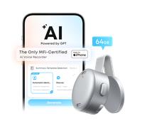 soundcore Work | The World's First Coin-Sized AI Voice Recorder White / 64GB
