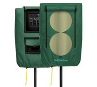 SoundCover Professional Grade 600D Protective Cover for Stand Mounted 10" PA/DJ Powered Speaker with SoundFlap - Green - Includes a 420D Storage Bag and reinforced yellow Paracord 700 draw cord