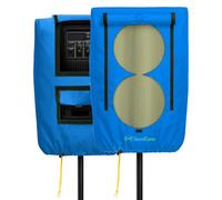SoundCover Professional Grade 600D Protective Cover for Stand Mounted 15" PA/DJ Powered Speaker with SoundFlap - Blue - Includes a 420D Storage Bag and reinforced yellow Paracord 700 draw cord