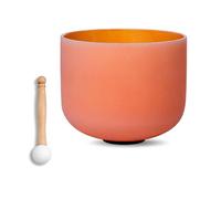 SOUNDELLO - 11" Sacro D Notes Quartz Crystal Singing Bowl for Healing, Mindfulness and Meditation, Yoga, Sound Baths, with Rubber Mallet O-Ring
